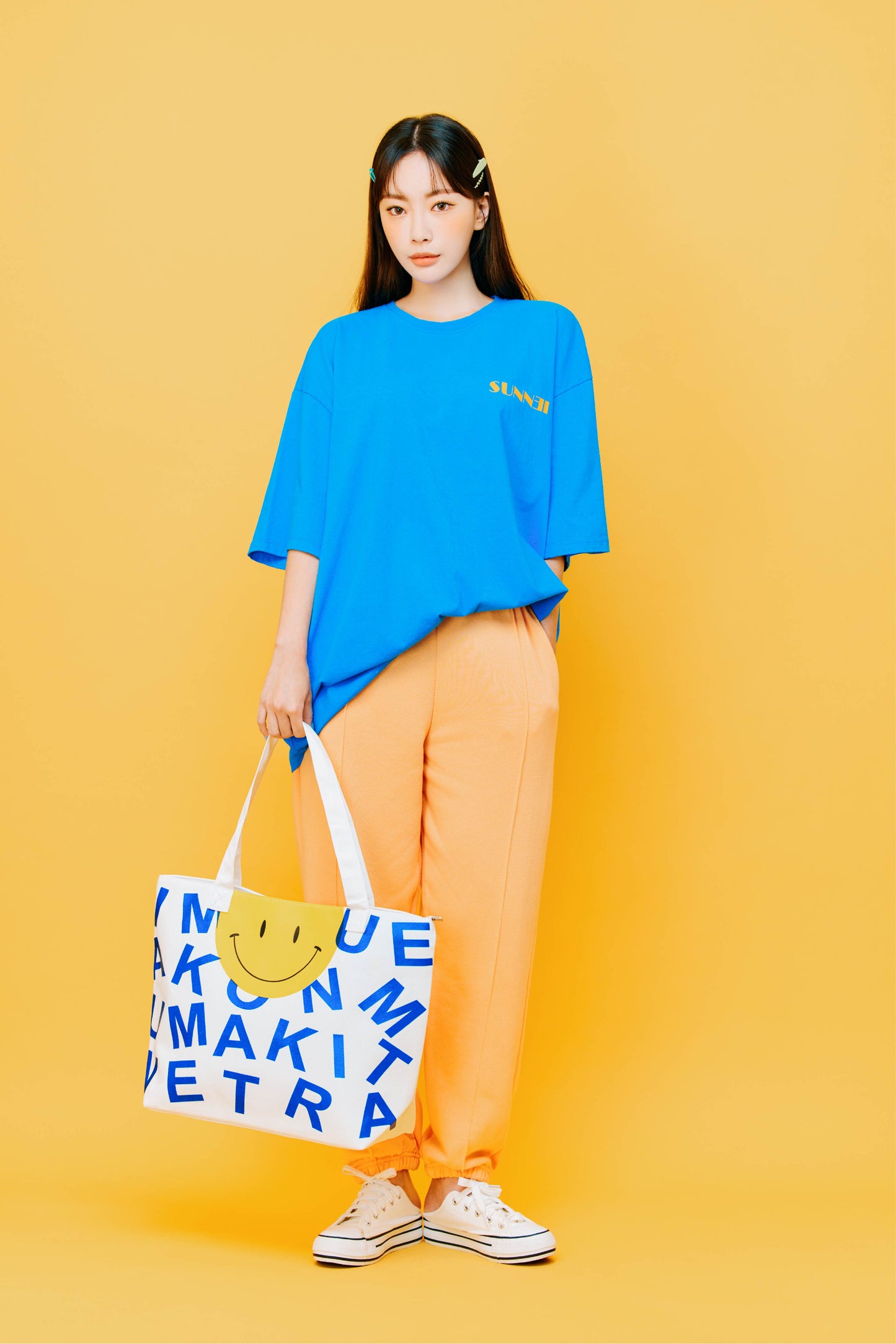 Lettering smile tote bag（レタリングトートバッグ）