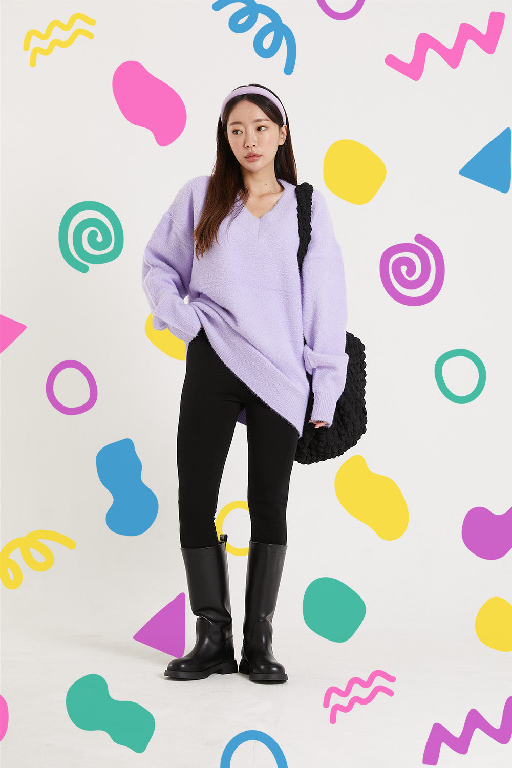 Angora V-neck Knit (アンゴラVネックニット) – ajuippo