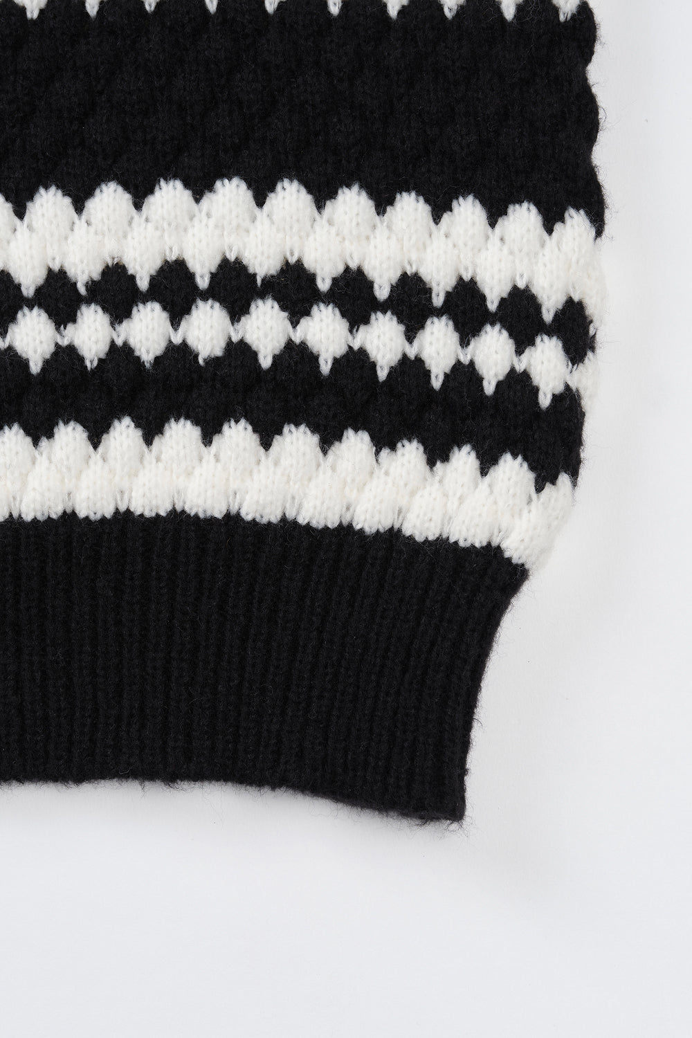 border pattern thick knit (ボーダー編み厚手ニット)